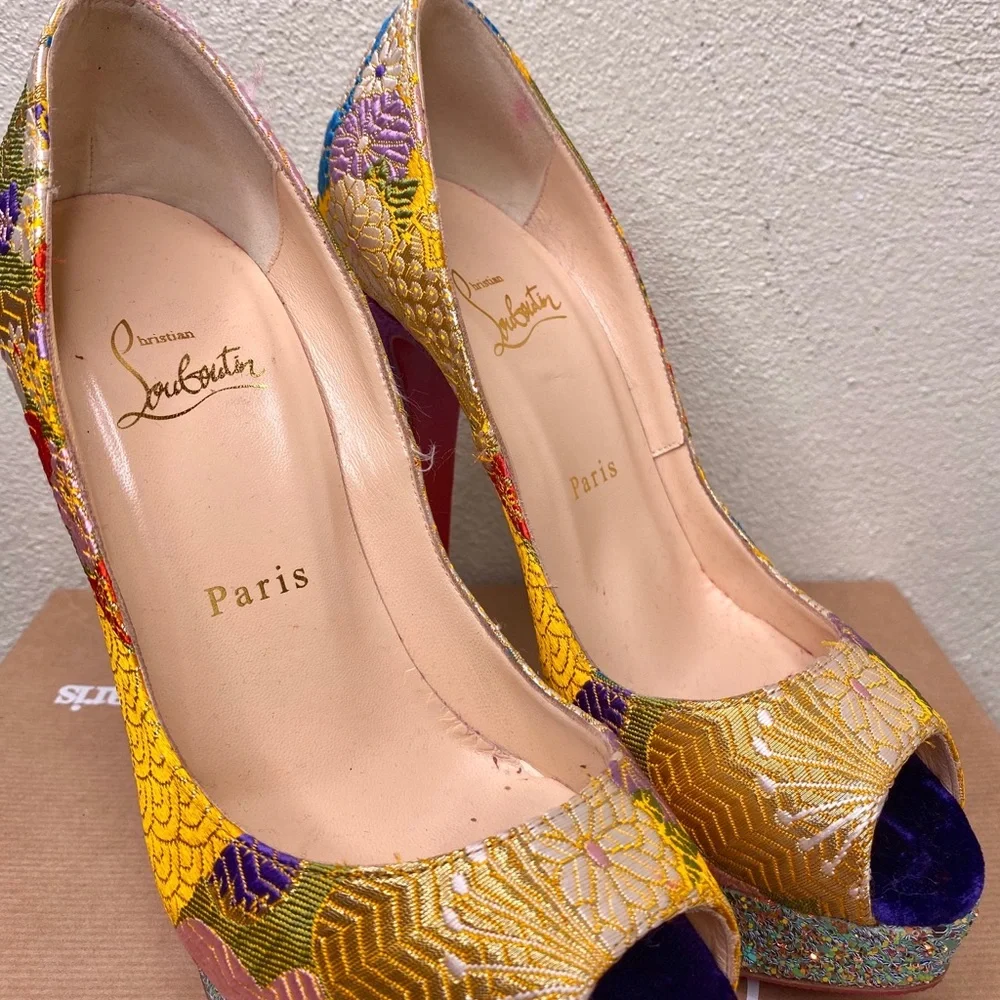 Christian Louboutin Heels Lady peep 150 tissue
